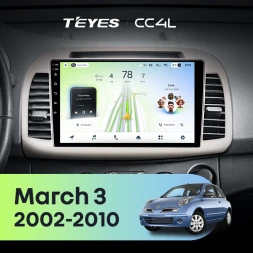 Штатная магнитола Teyes CC4L 6/64 с DTS Nissan March 3 K12 (2002-2010)