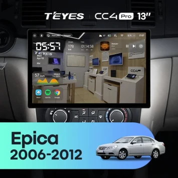 Штатная магнитола Teyes CC4 Pro 12/256 Chevrolet Epica 1 (2006-2012) (13")