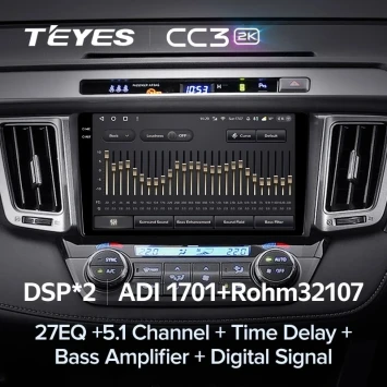 Штатная магнитола Teyes CC3 2K 6/128 Toyota RAV4 4 XA40 5 XA50 (2012-2018) Правый руль