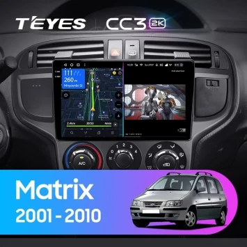 Штатная магнитола Teyes CC3 2K 4/32 Hyundai Matrix (2001-2010)