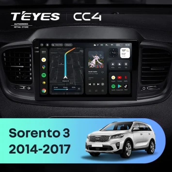 Штатная магнитола Teyes CC4 8/128 Kia Sorento 3 Prime (2014-2017) Тип-B