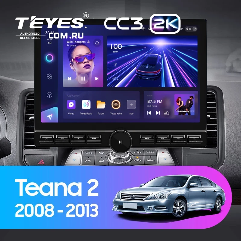 Штатная магнитола Teyes CC3 2K 6/128 Nissan Teana J32 (2008-2013) Тип-A (13" с кнопками)