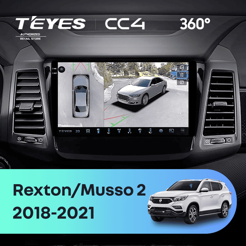 Штатная магнитола Teyes CC4 360 8/128 SsangYong Rexton Y450 Y400 (2018-2021)
