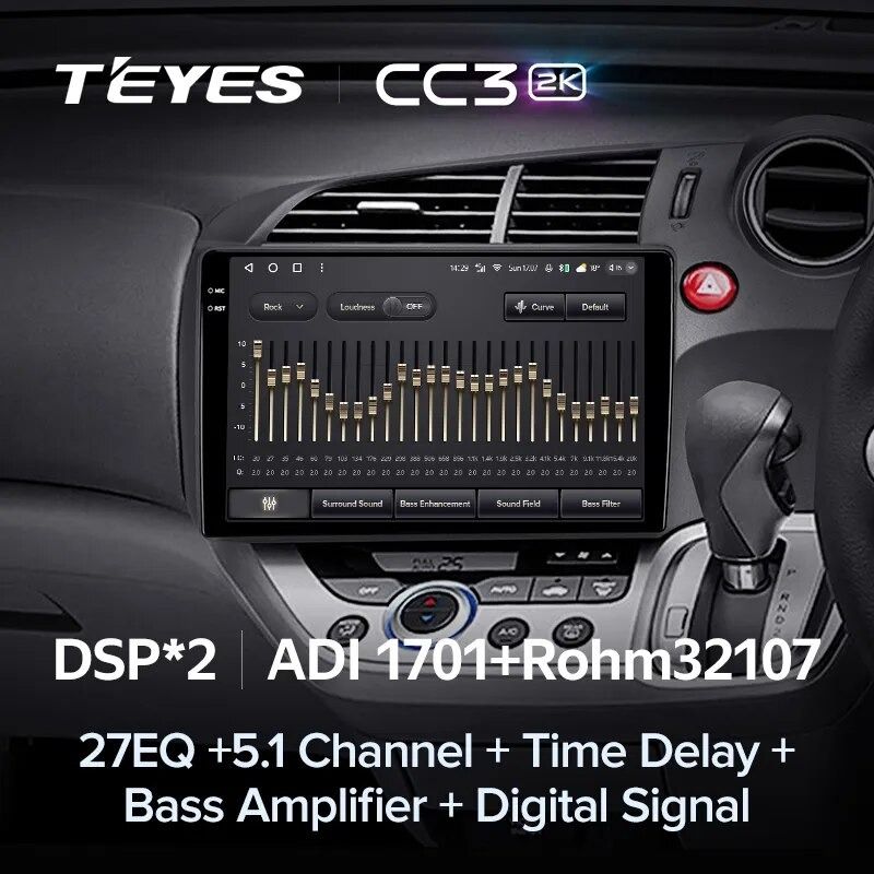 Штатная магнитола Teyes CC3 2K 6/128 Honda Stream 2 (2006-2014) Правый руль