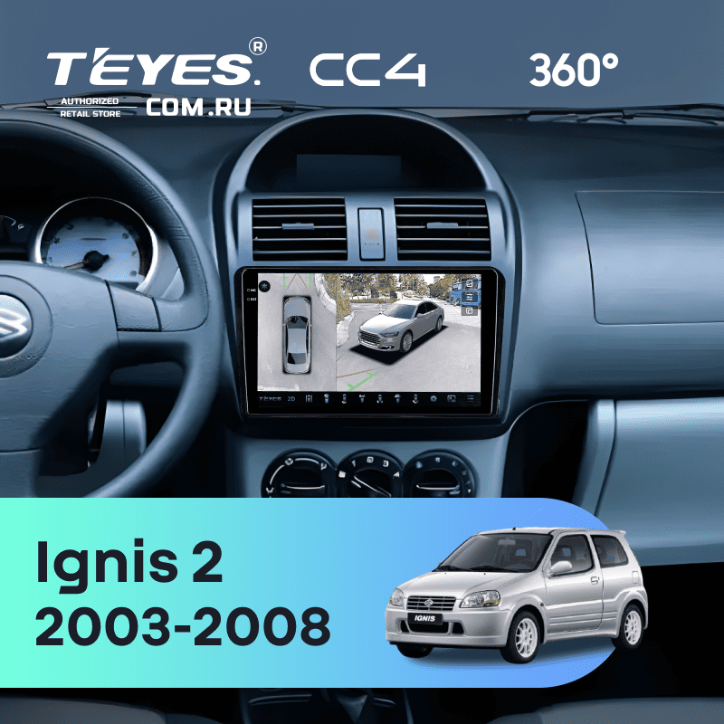 Штатная магнитола Teyes CC4 360 8/128 Suzuki Ignis 2 (2003-2008)