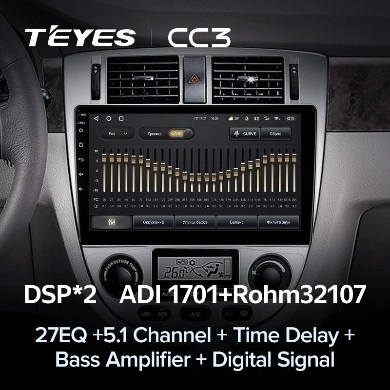 Штатная магнитола Teyes CC3 4/32 Chevrolet Lacetti J200 (2004-2013) F2 Тип-B