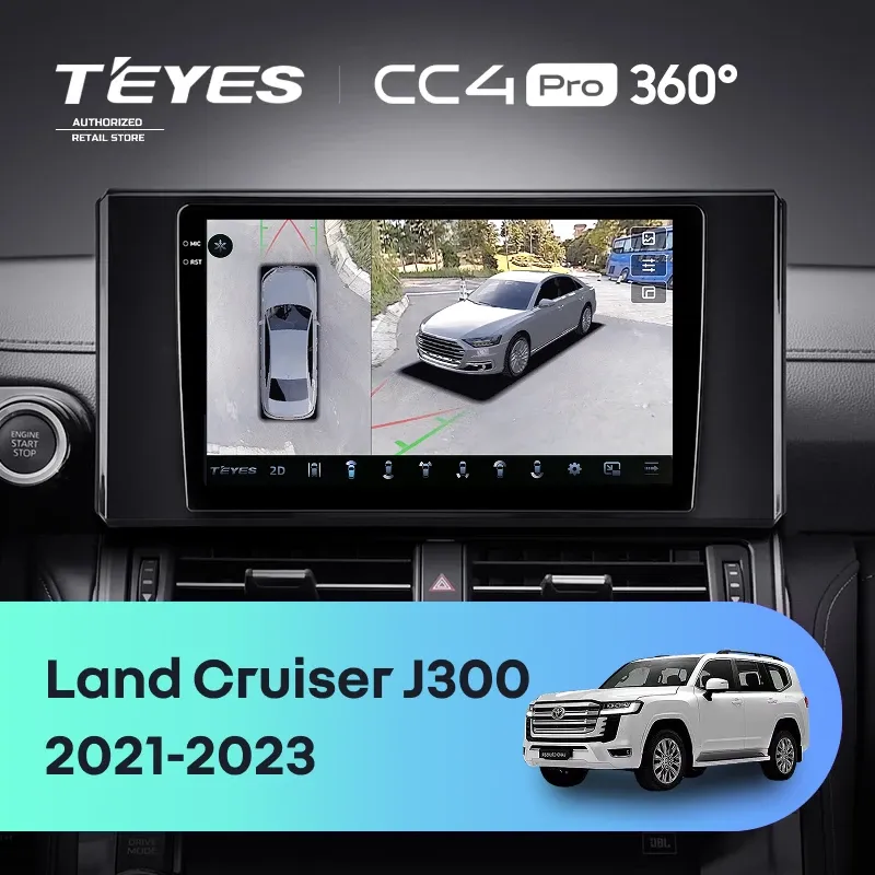 Штатная магнитола Teyes CC4 Pro 360 12/256 Toyota Land Cruiser 300 (2021-2023)