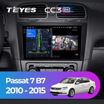 Штатная магнитола Teyes CC3 2K 6/128 Volkswagen Passat 7 B7 (2010-2015)