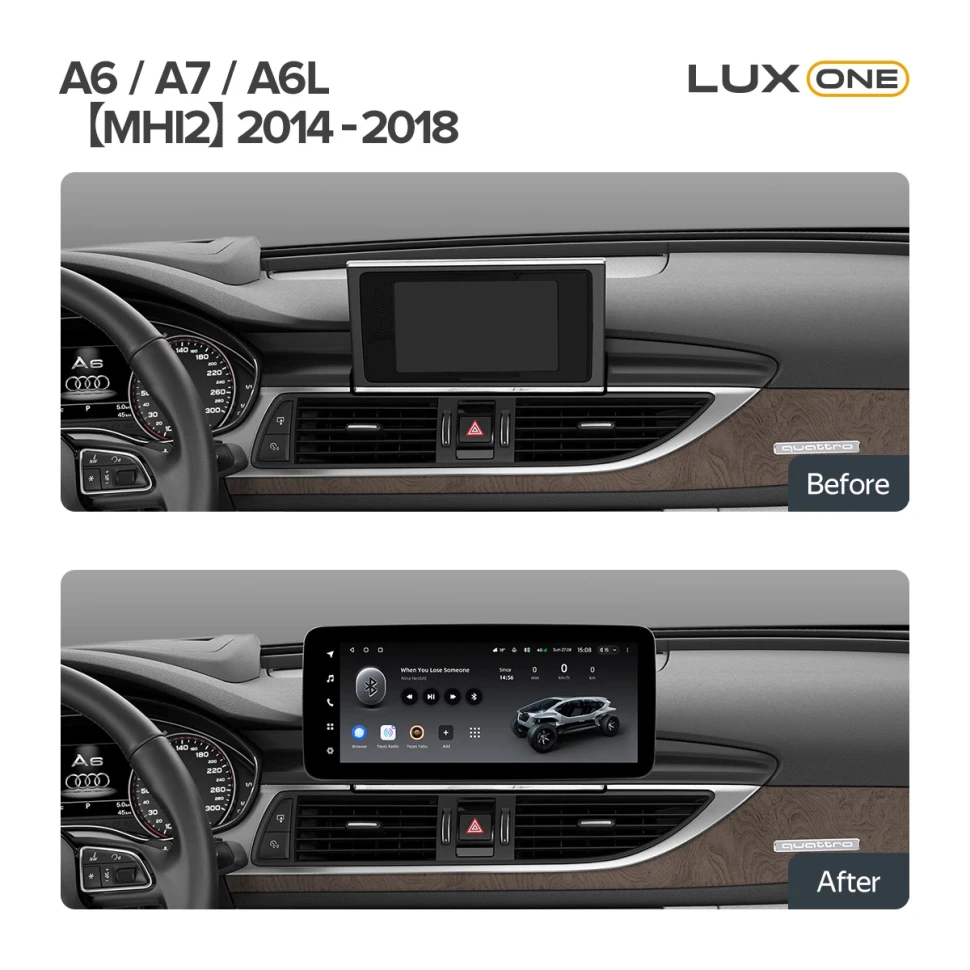 Переходная рамка Audi A6 C7 4 A7 4G A6L (MHI2 System) (2014-2018) (12,3")