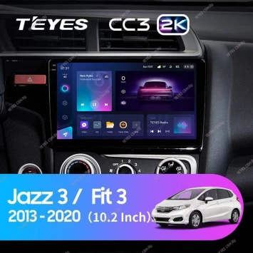 Штатная магнитола Teyes CC3 2K 4/32 Honda Jazz 3 (2013-2020) Тип-A