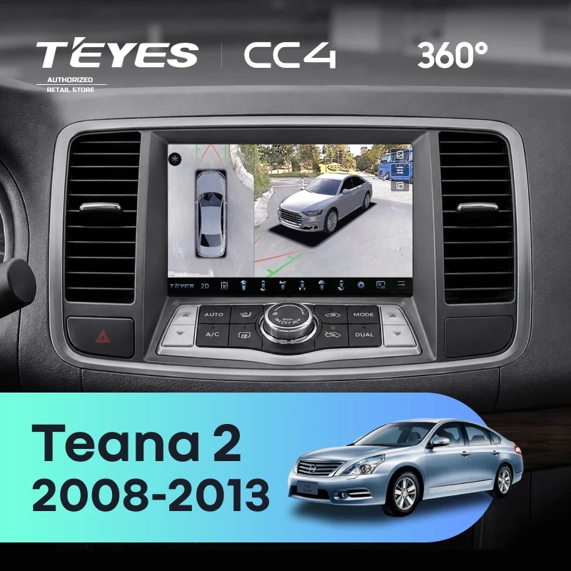 Штатная магнитола Teyes CC4 360 8/128 Nissan Teana 2 J32 (2008-2013) F2 Тип-A