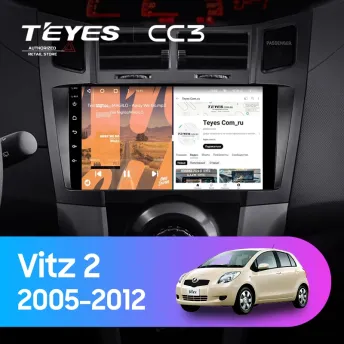 Штатная магнитола Teyes CC3 4/32 Toyota Vitz 2 XP90 (2005-2012) F2