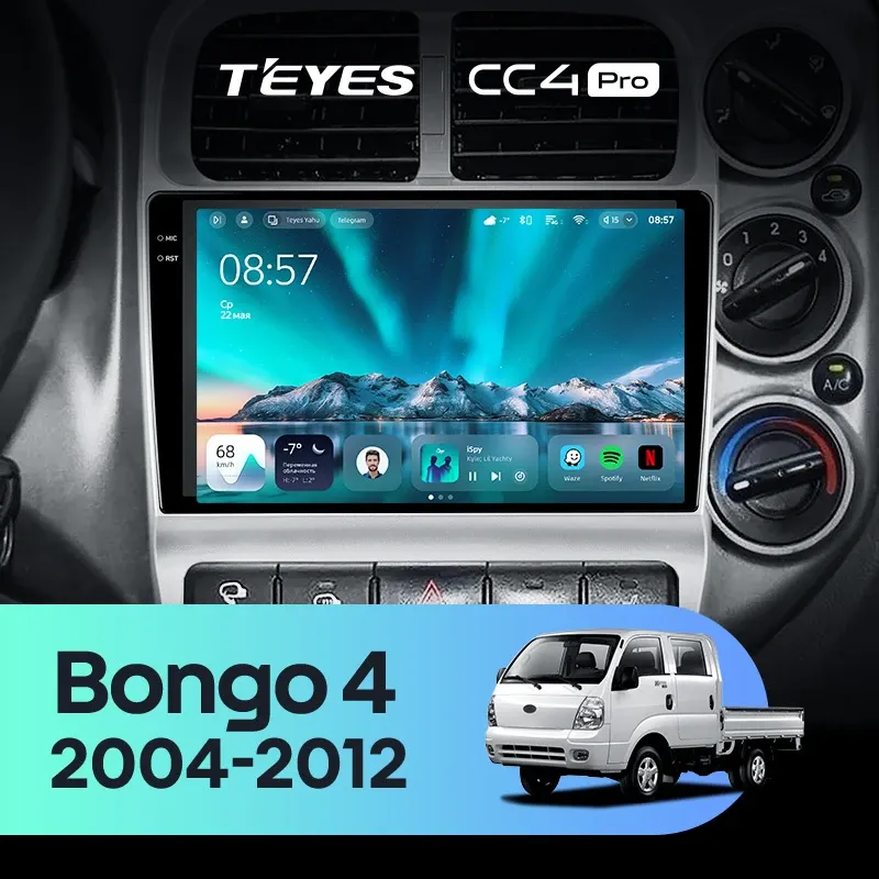 Штатная магнитола Teyes CC4 Pro 12/256 Kia Bongo 4 (2004-2012)