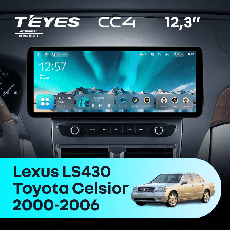 Штатная магнитола Teyes CC4 12.3" 6/64 Toyota Celsior XF30 3 (2000-2006)