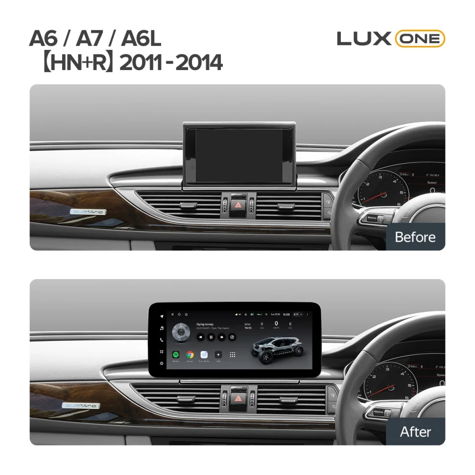 Переходная рамка Audi A6 C7 4 A7 4G A6L (HN+R System) (2011-2014) Правый руль (12,3")