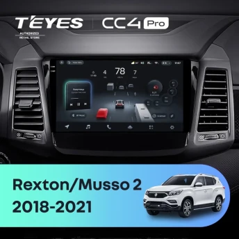 Штатная магнитола Teyes CC4 Pro 12/256 SsangYong Rexton Y450 Y400 (2018-2021)
