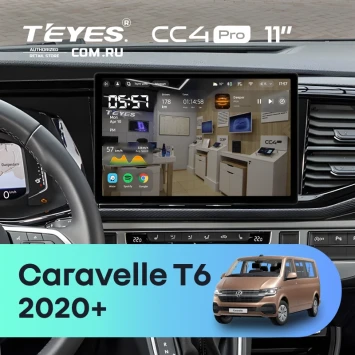 Штатная магнитола Teyes CC4 Pro 12/256 Volkswagen Caravelle T6 2020+ (11")